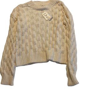 Hippie Rose Sweater white Crew Neck S